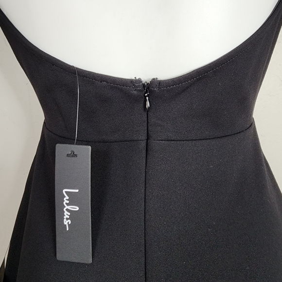 NWT Lulu's Need You Close Black Lace Backless Skater Dress Size Medium - Picture 12 of 16
